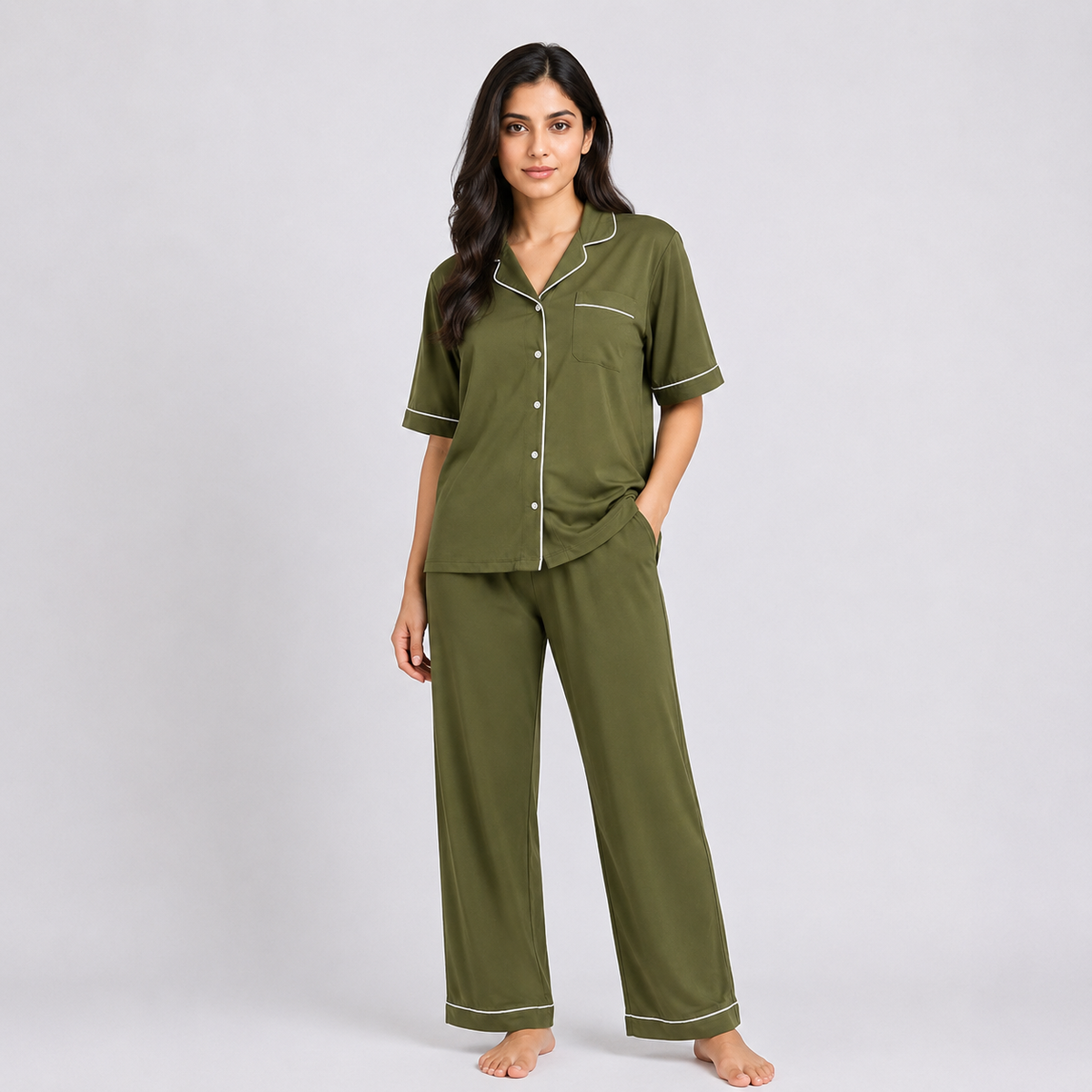 Velora™ Milk Silk Lounge Set