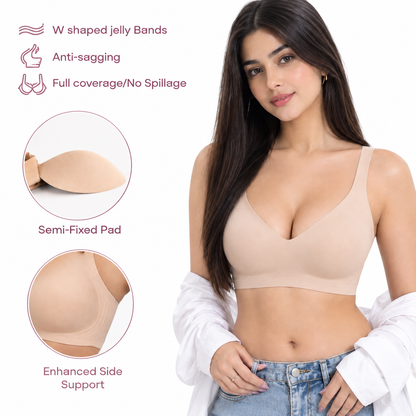 Velora™ Seamless Deep V Push-Up Wireless Bra