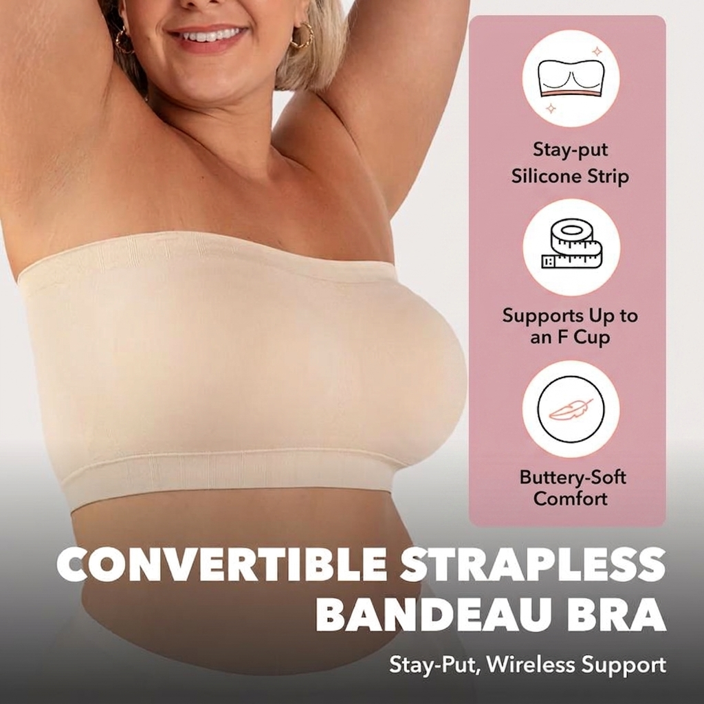 Velora™ Full-Coverage Seamless Bandeau Bra